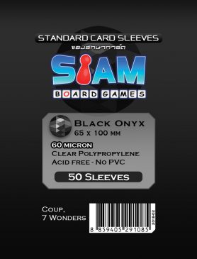 Black Onyx Sleeves 65 x 100 mm (60 micron)