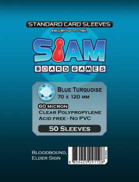 Blue Turquoise Sleeves 70 x 120 mm (60 micron)