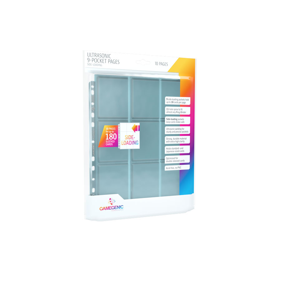 Ultrasonic 9-Pocket Pages Side-Loading (10 pages bag): Clear