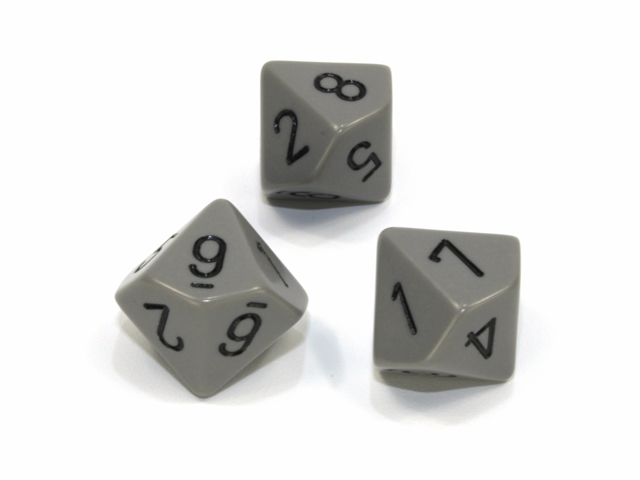 Loose Polyhedral d10 Opaque-Grey/black