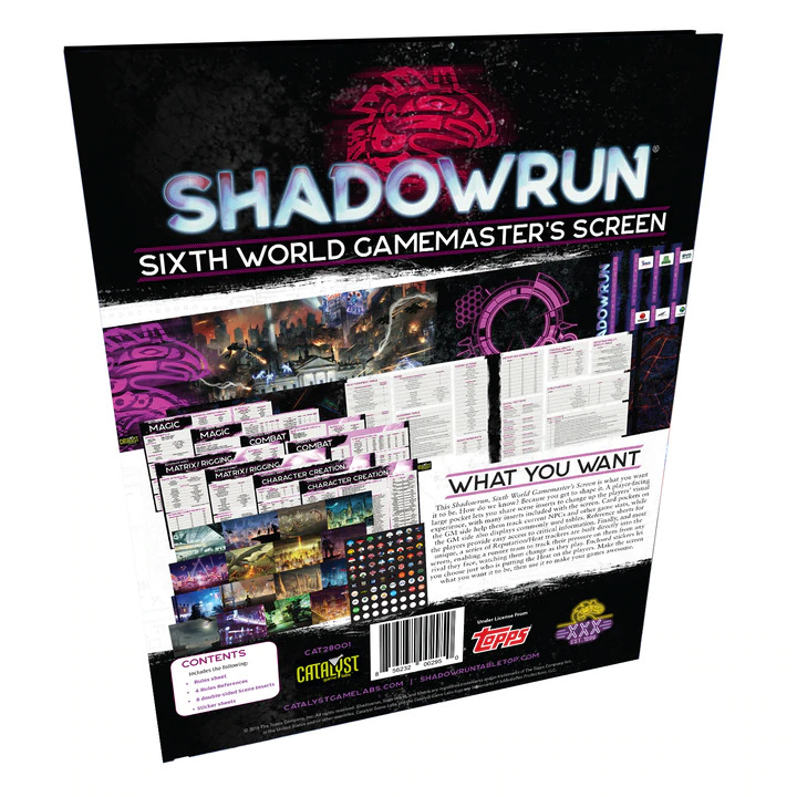 Shadowrun Sixth World: Gamemaster Screen