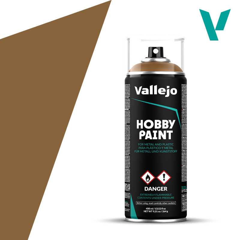 Vallejo Hobby Paint Spray: Leather Brown