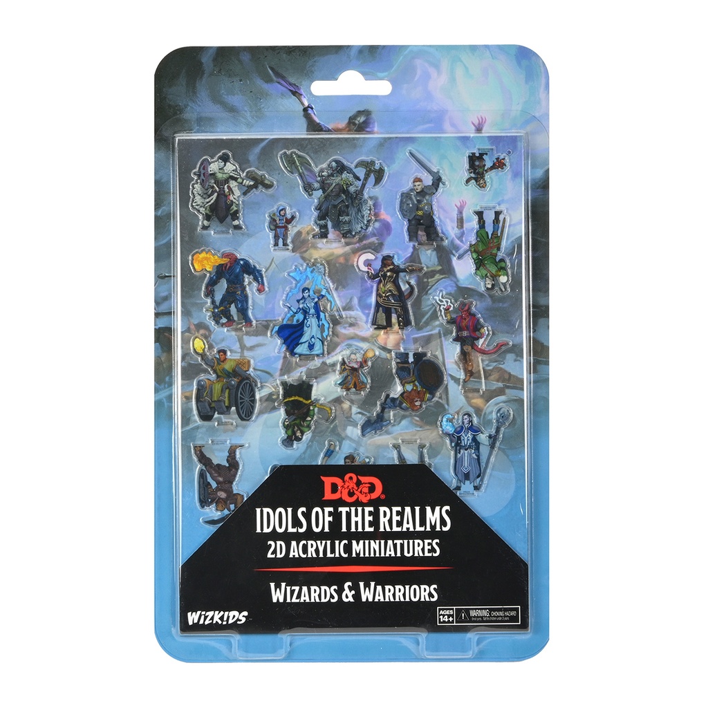 D&D Idols of the Realms: 2D Acrylic Miniatures: Wizards & Warriors