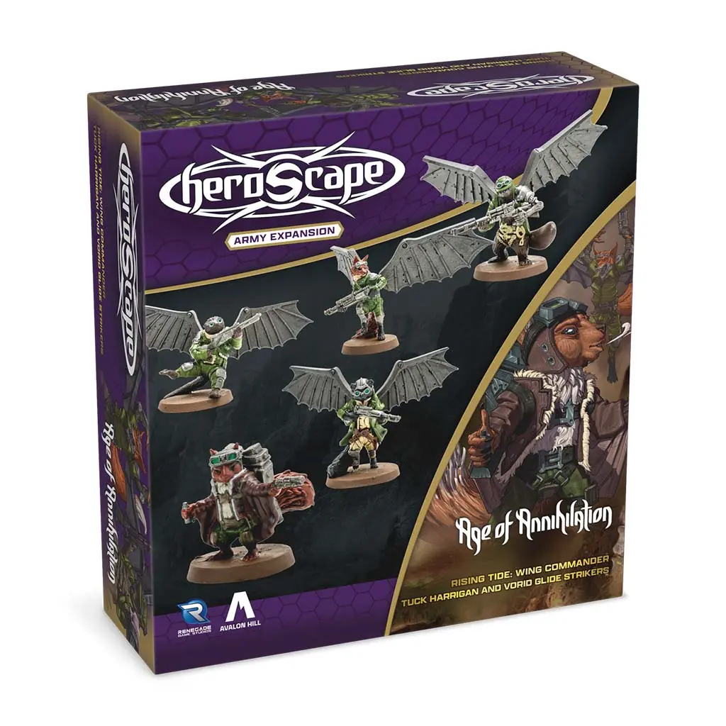 Heroscape: Rising Tide: Wing Commander Tuck Harrigan & Vorid Glidestrikers Army Expansion