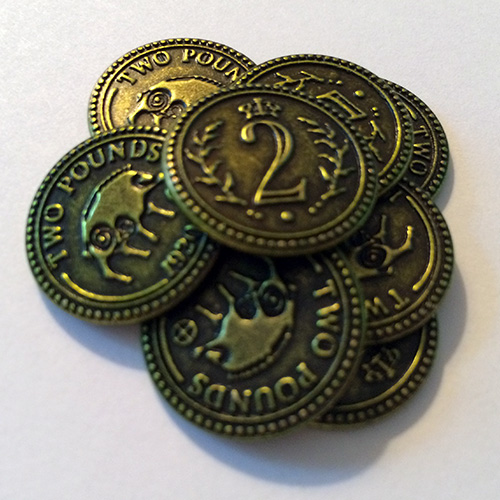 Scythe: set of fifteen $2 Albion metal coins