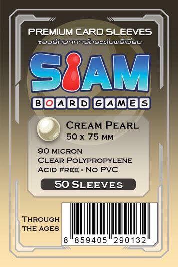 Cream Pearl Sleeves 50 x 75 mm (90 micron)