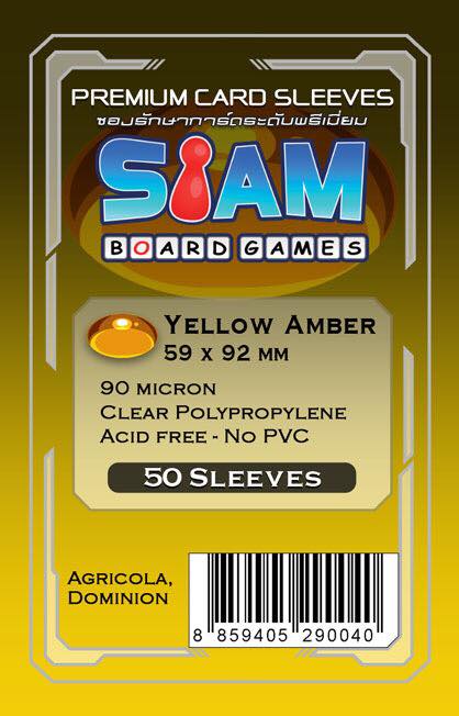 Yellow Amber Sleeves 59 x 92 mm (90 micron)