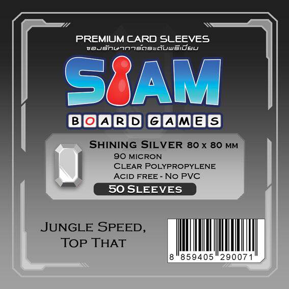 Shining Silver Sleeves 80 x 80 mm (90 micron)