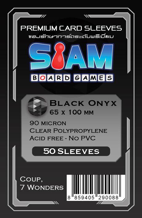 Black Onyx Sleeves 65 x 100 mm (90 micron)