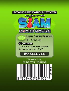 [SBG-41x63-S] Light Green Peridot Sleeves 41 x 63 mm (60 micron)