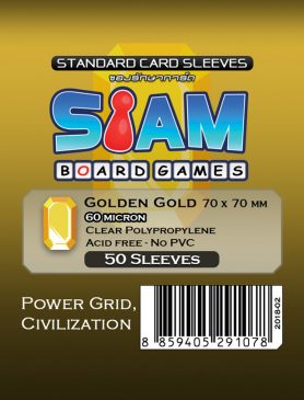 [SBG-70x70-S] Golden Gold Sleeves 70 x 70 mm (60 micron)