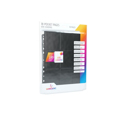 [GGS-30001ML] 18-Pocket Pages Side-Loading (10 pages bag): Black