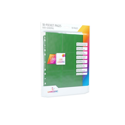 [GGS-30005ML] 18-Pocket Pages Side-Loading (10 pages bag): Green