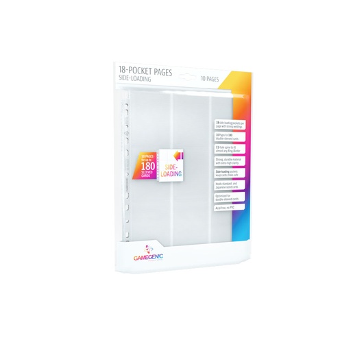 [GGS-30009ML] 18-Pocket Pages Side-Loading (10 pages bag): White