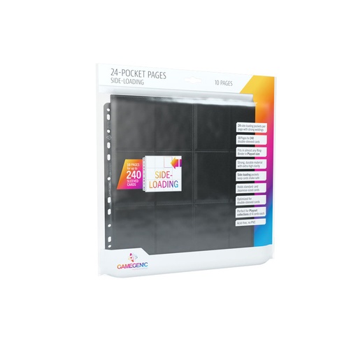 [GGS-30011ML] 24-Pocket Pages Side-Loading (10 pages bag): Black