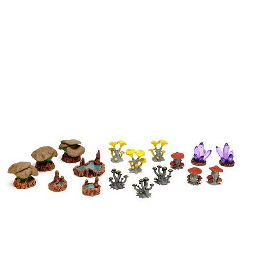 [WZK-16535] WarLock Tiles: Caverns Accessory - Mushrooms & Pools