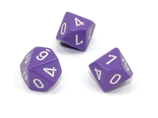 [CHX-PQ1007] Loose Polyhedral d10 Opaque-Purple/white