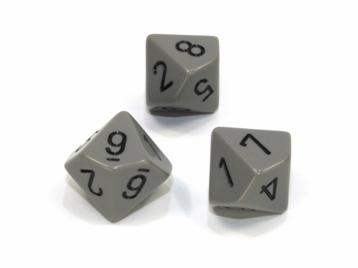 [CHX-PQ1010] Loose Polyhedral d10 Opaque-Grey/black