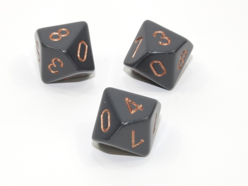 [CHX-PQ1020] Loose Polyhedral d10 Opaque-Dark Grey/copper