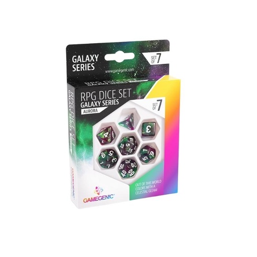 [GGS-50016ML] RPG Dice Set: Galaxy Series: Aurora