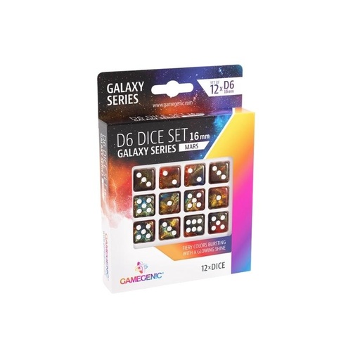 [GGS-50020ML] D6 Dice Set 16mm: Galaxy Series: Mars