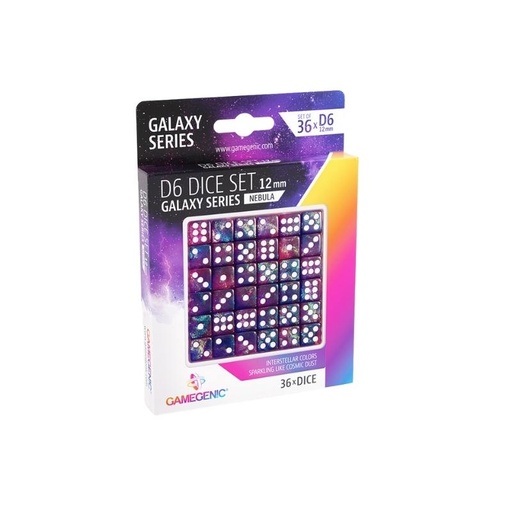 [GGS-50027ML] D6 Dice Set 12mm: Galaxy Series: Nebula