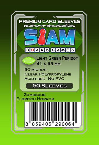 [SBG-41x63] ซองใส่การ์ด Light Green Peridot 41 x 63 mm (90 micron)