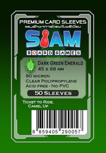 [SBG-45x68] Dark Green Emerald Sleeves 45 x 68 mm (90 micron)