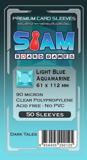 [SBG-61x112] Light Blue Aquamarine Sleeves 61 x 112 mm (90 micron)